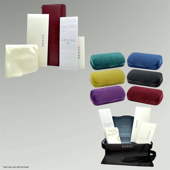 New Gucci Sunglasses Black Square Gold Interlocking GG Metal Logo Italy - Picture 7 of 16